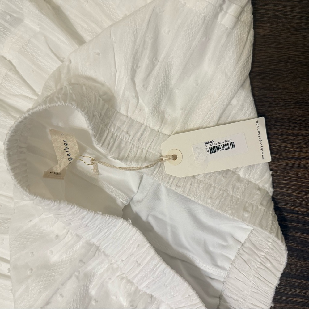 By Together Cream Ruffled Mini Skirt - Picture 3 of 3